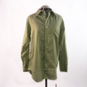 Saks Fifth Avenue Green Dress Shirt